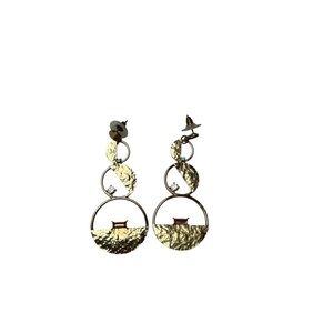 Elegant Gold and Silver Twisted Earrings